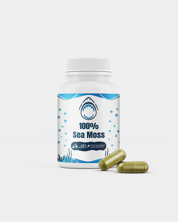 Complément alimentaire 100% Sea Moss Organic - Capsules végétales 200:1 Bio - 60 x 500 mg